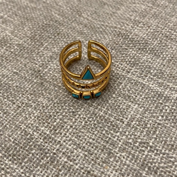 Stella & Dot Jewelry - Stella & Dot turquoise stacked stone ring